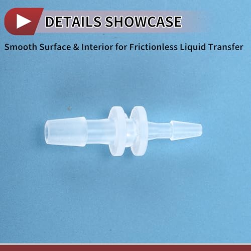 Plastic Hose Barb Fitting 1/16" x 1/8" OD Barb Straight Through Pipe Connector Clear 5 Pcs - size: 1/16"-1/8"