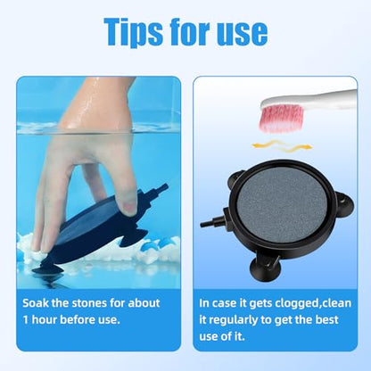 AQUANEAT Aquarium Air Stone Disc 4 inch, Aerator Bubble Diffuser, Air Pump Accessories Airstones for Aquariums, Fish Tanks,Hydroponics,and Ponds - size: 4 inch (2 pack)