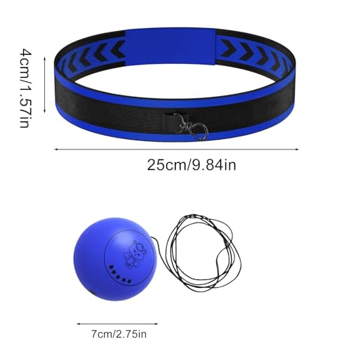 Boxing Reflex Ball Headband Multifunctional Fun Effective Hand Eye | Kids Beginners Punching Headband for Professionals Enthusiasts Beginners Amateurs Lovers Families Friends - color: Blue ball