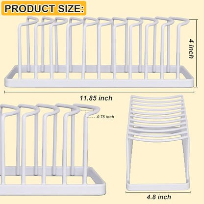 Hat Organizer for Baseball Caps - Metal Stand Holds 10 for Closet | No assembly needed. Space-saving rack fits any flat surface. Sturdy metal holds 10 caps neatly - color: White 1 Pack