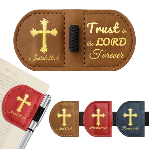 Personalized Magnetic Bookmarks,Bible Bookmark(Brown，Isaiah 26:4) - color: Brown, size: Isaiah 26:4