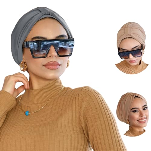 Para Life Turban With Band - Women's Hijab & Hair Wraps - Instant Hijab Cap - color: Gray2
