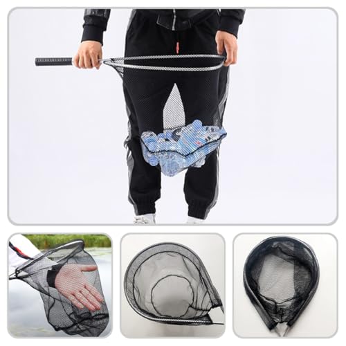 BESPORTBLE Portable Wear-Resist Fishing Net Basket Soft Mesh Lightweight Handheld for Outdoor Fishing and Diving Fish Gear