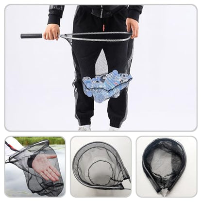 BESPORTBLE Portable Wear-Resist Fishing Net Basket Soft Mesh Lightweight Handheld for Outdoor Fishing and Diving Fish Gear