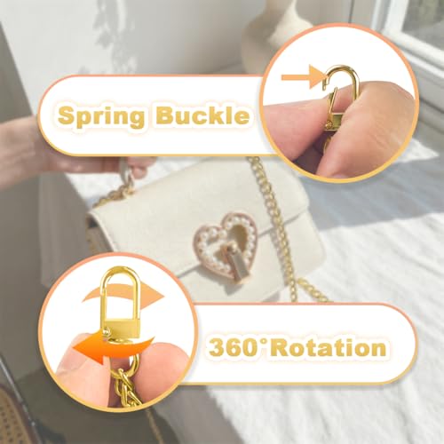 ELANE 4 Pack Purse Chain Strap，47 inch Purse Straps Replacement Crossbody Purse Chains for Handbags DIY - color: O-gold-4 Pack