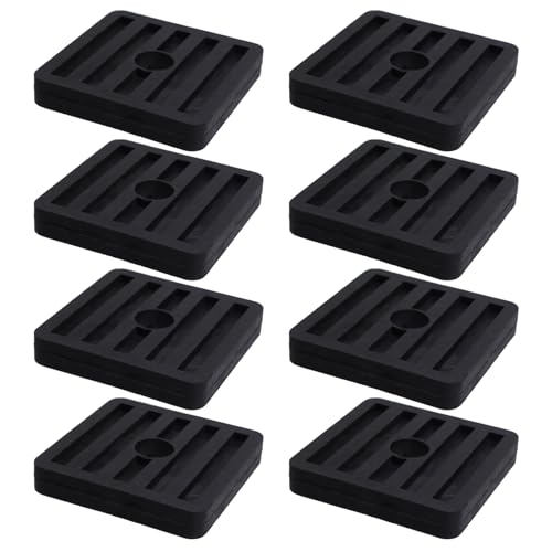MY MIRONEY 8 Pack Anti Vibration Pads Air Conditioner Rubber Vibration Isolator Square Rubber Vibration Absorber 1.77" x 1.77" x 0.31" - style: 1.77" Square