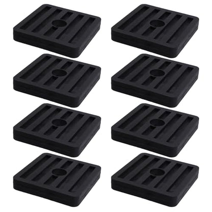 MY MIRONEY 8 Pack Anti Vibration Pads Air Conditioner Rubber Vibration Isolator Square Rubber Vibration Absorber 1.77" x 1.77" x 0.31" - style: 1.77" Square