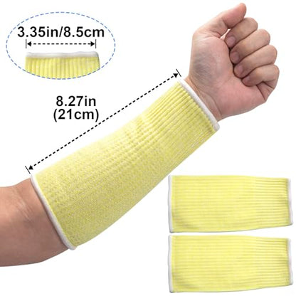 ANCIRS Cut Resistant Sleeves for Arm Protection, Gardening Sleeves, Dog Bite Safety Arm Sleeves - color: Yellow