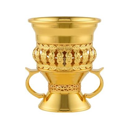 Bakhoor Burner Set Tray, Frankincense Resin Burner, Charcoal insencents Burner, Metal Incense Censer for Yoga Spa Meditation, with Cone Incense Holder and Tongs(Glod) - color: Glod-01