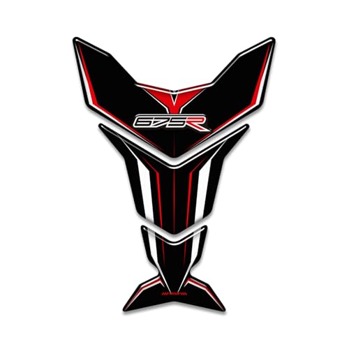 Motorcycle 3D Tank Pad Compatible with Triumph Street Triple Daytona 675 765R RS Stickers Gas Kit Knee Fish Bone Tank Pad Decals Fit for 675 765 R RS Stickers Decals Tank Protection Waterproof (A-24) - color: A-24