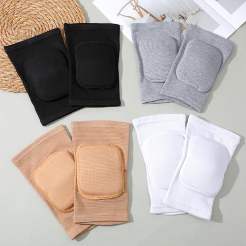COMNICO 4 Pairs Elbow Brace Volleyball Elbow Protector Pads Breathable Sponge Arm Support Compression Sleeve Strap for Teenagers Women Men Workouts Fitness Basketball Baseball Tennis Football Golfers