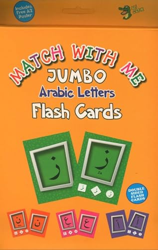 Jumbo Arabic Letters Flash Cards Set with Free A2 Size Poster Included 28 Double Sided 14.5 cm X 20.5 cm Cards