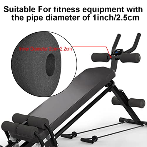 Foam Foot Pads Rollers Two Pair for Home Gym Exercise Machines Equipments Replacements with 1 Inch(2.5cm) Rod (Foam 5.12" X 2.76" Od X 0.87" Id) - color: Foam 5.12" X 2.76" Od X 0.87" Id