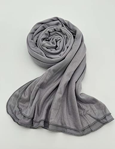 Txmout Premium Jersey Hijabs for Women - Cotton Muslim Scarfs - color: Light Gray