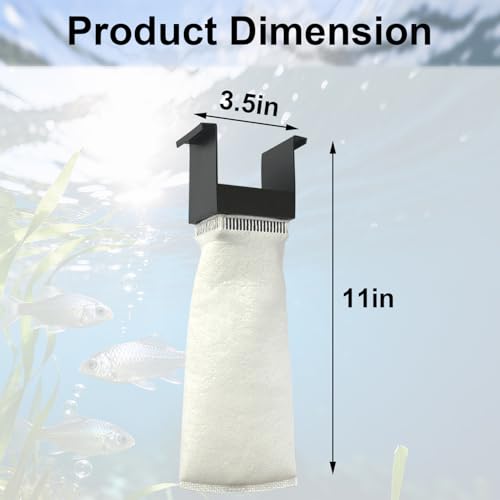 4 Pack 200 Micron Filter Socks - Compatible with Innovative Marine Nuvo Fusion Desktop Aquarium