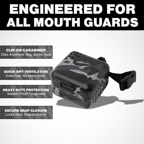 Under Armour Mouth Guard Case. Mouthguard Storage. Keep it Clean and Secure - color: Black