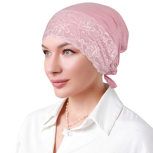 Muslim Hijab Undercap Women Underscarf Hijab Cap Islamic Turbans Scarf Inner Cap Eid Headscarf Hijab Bonnet - color: Pink