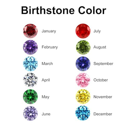 Elemtansy Custom Name Necklace with Birth Flower, Personalized Jewelry Necklaces for Women, 18K Gold Name Plate Necklaces Personalized Mothers Day Birthday Gifts for Women Sister Best Friend - color: 3-Name with Birth flower&Birthstone