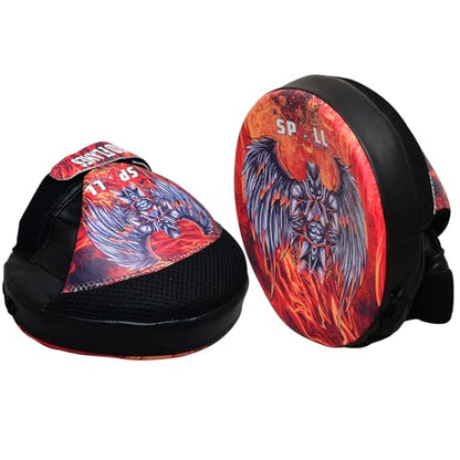 Curved Boxing Pads - Boxing Mitts and Punch Pads, Muay Thai MMA Focus Boxing Mitts Suitable for Boxing, Kickboxing, Karate, and Martial Arts - color: HF-Multi
