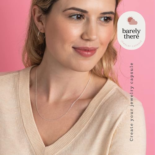 KEZEF 18K Gold Plated 925 Sterling Silver Box Chain Necklace for Women, 1mm Thin & Sturdy Italian Chain Necklace, Rose Gold & Silver Available, 15/16/18/20/22/24/30 Inch - color: Sterling Silver, size: 24 Inch