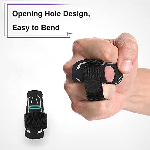 Finger Splint Finger Support Adjustable Elastic Compression Finger Sleeves Finger Brace Relieve Joint Pain Finger Guard Sport Finger Protector for Basketball Volleyball Tennis Baseball - L - size: Large