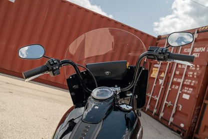 Dowco Willie & Max 59513-00 Revolution Series: Synthetic Leather Motorcycle Windshield Bag, Black, Universal Fit - size: 10.5"X6"X2.5"