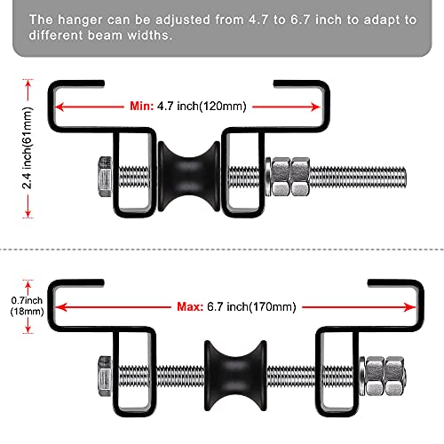 SELEWARE Boxing Punching Bag Hanger, Heavy Bag Hanger Bracket for Heavy Bag Boxing Muay Thai Training Hardware - color: I Beam Clamp