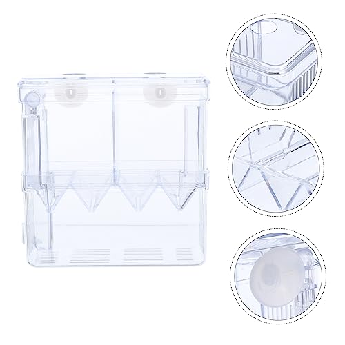 POPETPOP Breeding Tank Aquarium Isolation Box for Fish Cup Design for Betta and Guppy Hatchery Made from Material Easy to Install Observation of Fish Conditions