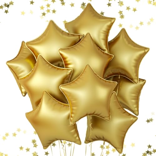 Star Balloons, 18 Inch Metallic Gold Balloon Helium Balloons - color: Metal Gold