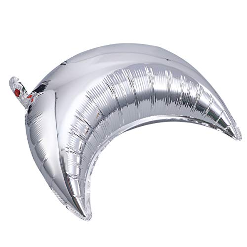 18 Inch Moon Foil Balloon Mylar Balloons for Baby Shower,Wedding,Party Decoration (12pcs,Silver)