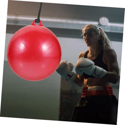 TOYANDONA Durable Water Sandbag Boxing Punching Ball for Training Height Hanging Speed Ball for Reaction Agility Exercise Portable Red Filled Workout Bag