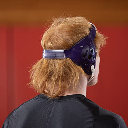 Matman Wrestling Headgear Adult Ear Guard Halo BJJ Grappling Head Guard - color: Navy