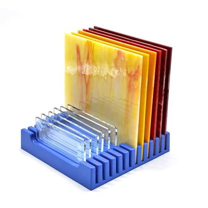 Stained Glass Sheet Storage Rack, Glass Panel Organizer, accommodate 12 * 12 inch stained glass(1 Pack) - color: 1 Pack