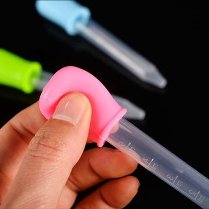 5ml Dropper Pipette Silicone Dropper Pipette Multiple Colors Suitable for Candy Molds, Gummy Bears, Gelatin Makers, Petroleum Science, Crafts, Experimental Plastic Dropper Pipettes (10 Pack)