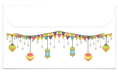 Zaffron Eid Holiday Gift Money Envelopes Lanterns Design (8 pack)