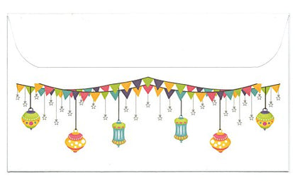 Zaffron Eid Holiday Gift Money Envelopes Lanterns Design (8 pack)