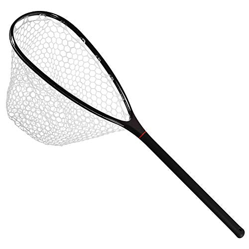 SF Fly Fishing Landing Net Soft Rubber Mesh Trout Net Catch and Release Net - style: Carbon Fiber Long Handle