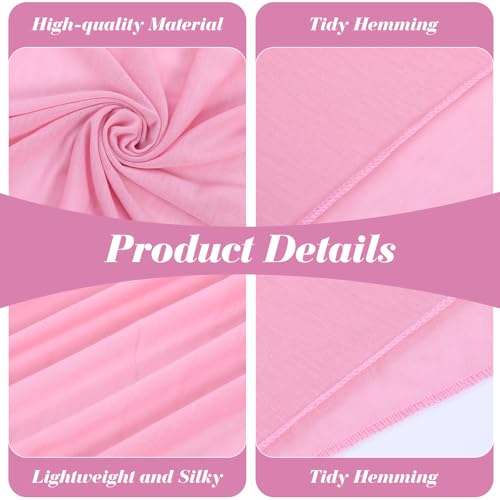Lemecima 6 Pack Hijab Scarves for Women - Premium Polyester Long Head Jersey Hijab Scarf Wraps in 6 Solid Colors, Soft Muslim Scarf Shawl for All Season, 31.5 x 70.9 inches