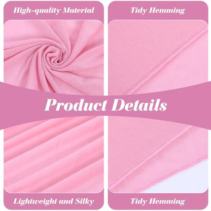 Lemecima 6 Pack Hijab Scarves for Women - Premium Polyester Long Head Jersey Hijab Scarf Wraps in 6 Solid Colors, Soft Muslim Scarf Shawl for All Season, 31.5 x 70.9 inches