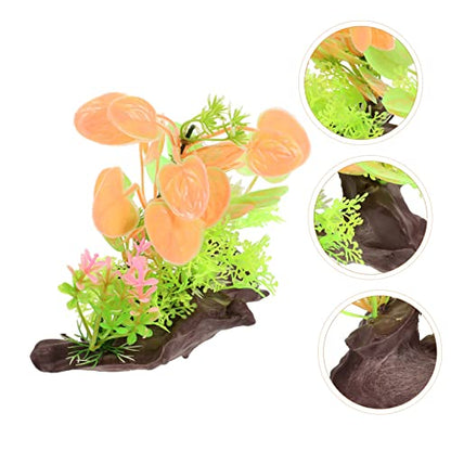 BESPORTBLE Aquatic Decoration Faux Plants Realistic Artificial Aquarium Plants Fish Tank Greenery Small Substrate Desktop Aquarium Grass Plants for Aquarium Underwater Grass Models Plastic