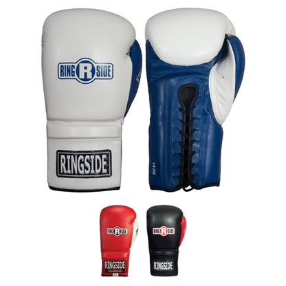 Ringside Lace IMF Tech Boxing Training Sparring Gloves - color: White, size: 14 OZ