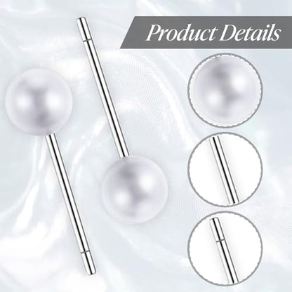 150 Pcs Pearl Push Pins,Pearl Pins for Bouquets Pearls Head Short Straight Pin Decorative Sewing Pin for Fabric Craft Wedding Holiday DIY Accessories(0.6 Inch)