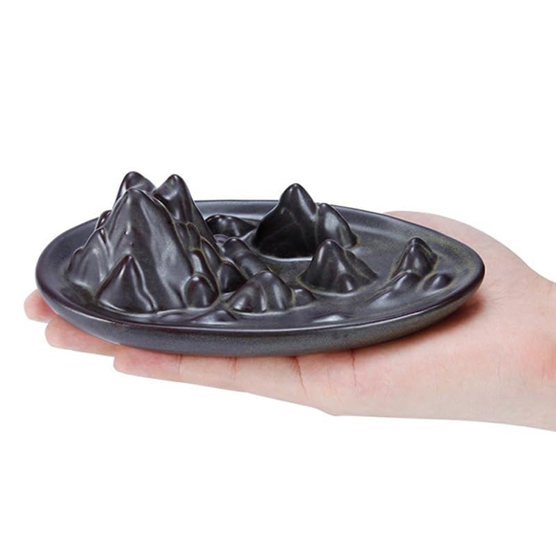 Ornaments Incense Burner, Ceramic Backflow Censer, Backflow Aromatherapy Incense Censer Holder for Home Reading Room Ornaments