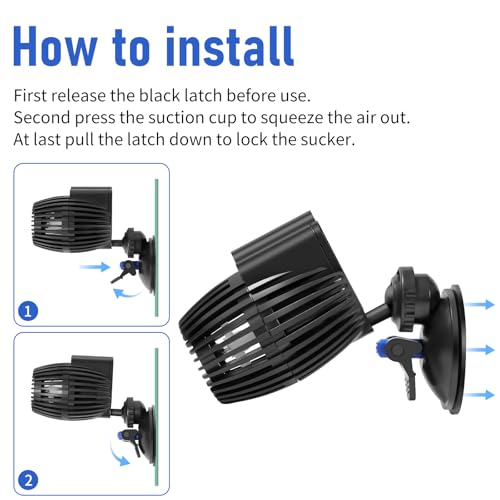AQUANEAT Circulation Pump, 2100GPH Aquarium Wave Maker, Fish Tank Powerhead Submersible Water Pump with Suction Cup - size: 2100 GPH