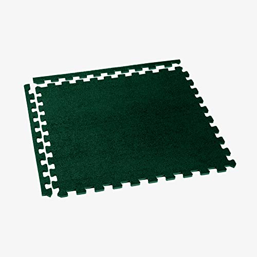We Sell Mats 3/8 Inch Thick Interlocking Foam Carpet Tiles Durable Carpet Squares Anti Fatigue Support for Home Office or Classroom Use - color: Hunter Green, style: 24 Square Feet (6 Tiles)