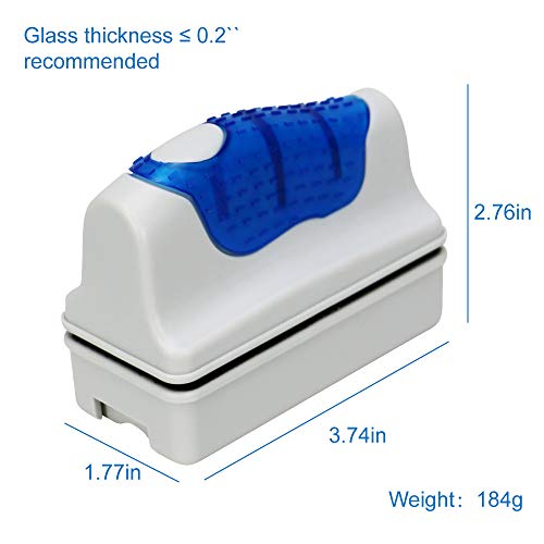 Jasonwell Magnetic Aquarium Fish Tank Glass Algae Glass Cleaner Scrubber Floating Clean Brush(M) - size: M