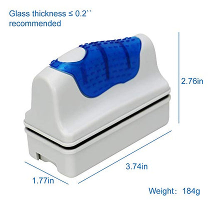 Jasonwell Magnetic Aquarium Fish Tank Glass Algae Glass Cleaner Scrubber Floating Clean Brush(M) - size: M