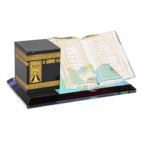Tissting Crystal Muslim Kaaba Model, 2Pcs Islamic Building