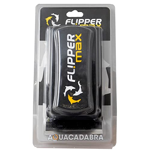 FL!PPER Flipper Cleaner Float - 2-in-1 Floating Magnetic Aquarium Glass Cleaner - Fish Tank Cleaner - Scrubber & Scraper Aquarium Cleaning Tools – Floating Fish Tank Cleaner, Max - size: 1 Count (Pack of 1)