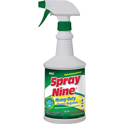Spray Nine 26832-12PK Heavy Duty Cleaner, Degreaser & Disinfectant for Kitchens, Bathrooms, Yard Equipment, Automotive & Industrial 32 Fl Oz. (Pack of 12) - size: 384 Ounce (Pack of 1), style: Old Packaging